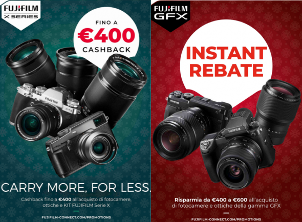 Promo Fujifilm: rimborsi e sconti fino al 15 gennaio 2020